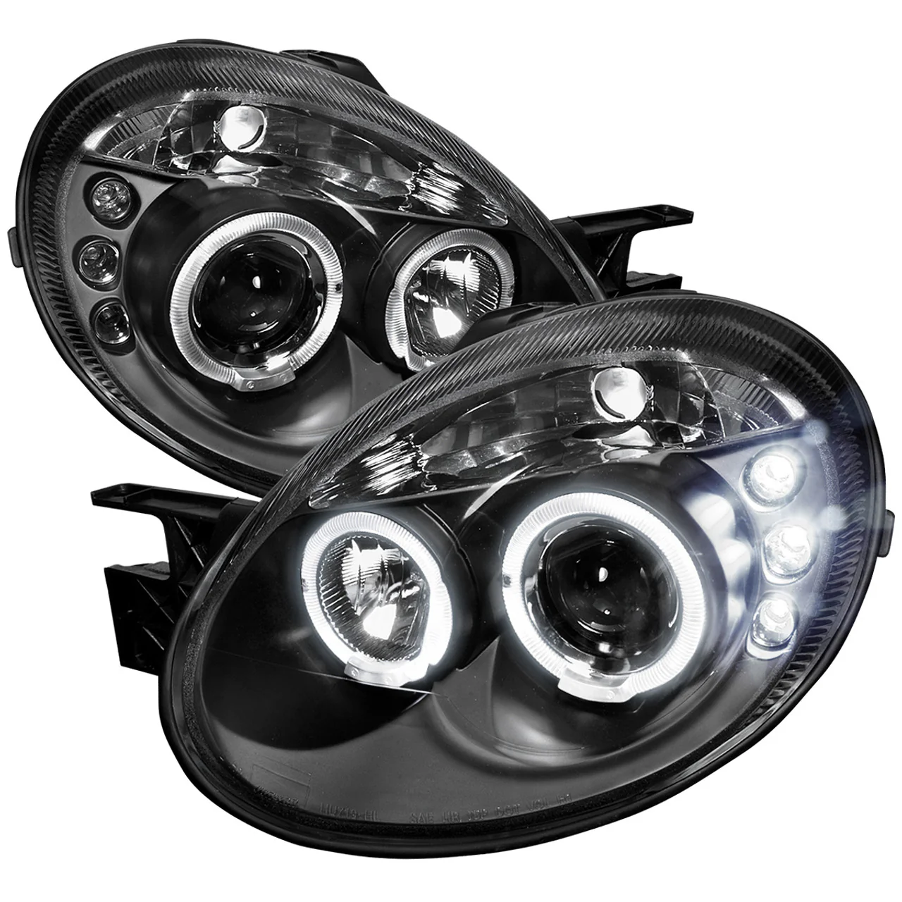 Spec D LED Headlights (Black): Dodge Neon 2003 – 2005